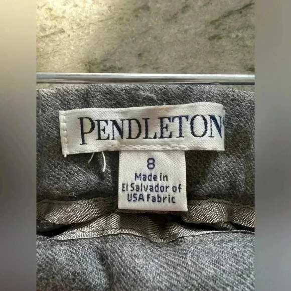 Pendleton Women’s Vintage 100% Virgin Wool Gray Trousers Pants - Size 8 - Picture 5 of 7